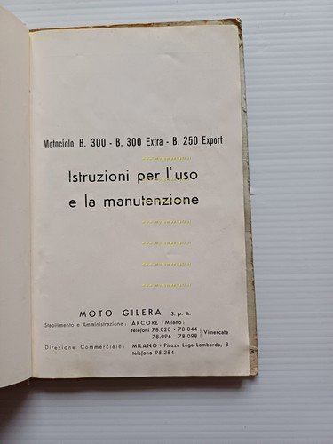 Gilera B 300 - B 300 Extra - B 250 …