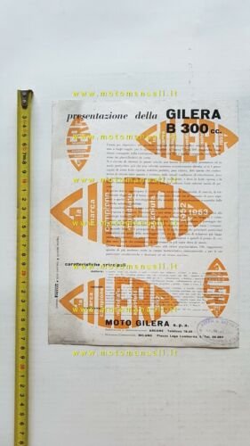 Gilera B 300 1953-54 depliant italiano originale moto