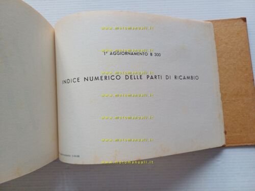 Gilera B 300 1955-56 catalogo ricambi originale Spare Parts Catalogue