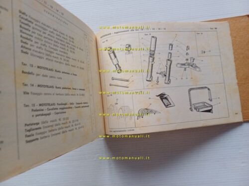 Gilera B 300 1955-56 catalogo ricambi originale Spare Parts Catalogue