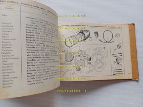 Gilera B 300 1955-56 catalogo ricambi originale Spare Parts Catalogue