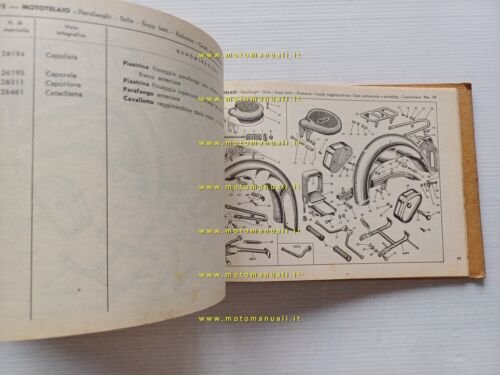 Gilera B 300 1955-56 catalogo ricambi originale Spare Parts Catalogue