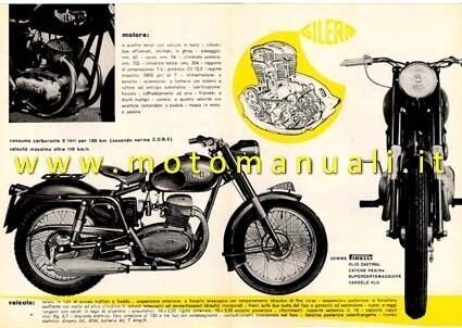 Gilera B 300 depliant originale epoca brochure