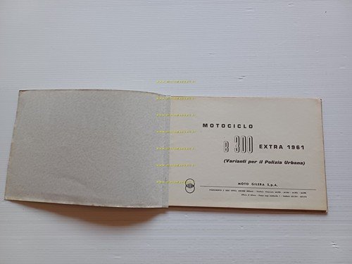 Gilera B 300 Extra 1961-62 catalogo ricambi originale spare parts …