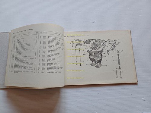 Gilera B 300 Extra 1961-62 catalogo ricambi originale spare parts …