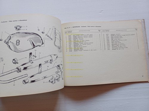 Gilera B 300 Extra 1961-62 catalogo ricambi originale spare parts …