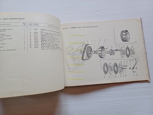 Gilera B 300 Extra 1961-62 catalogo ricambi originale spare parts …