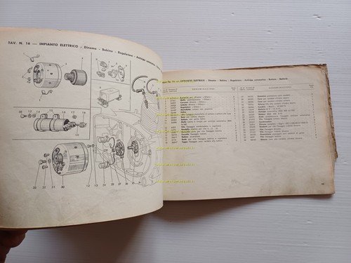 Gilera B 300 Extra 1962 catalogo ricambi originale spare parts …