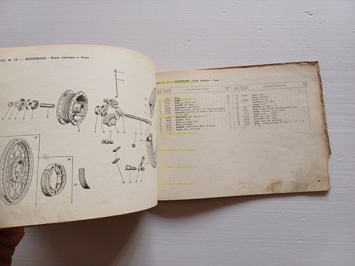 Gilera B 300 Extra 1962 catalogo ricambi originale spare parts …