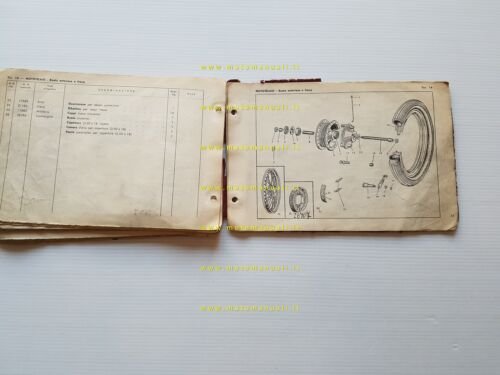 Gilera B 300 Polizia 1958 catalogo ricambi originale