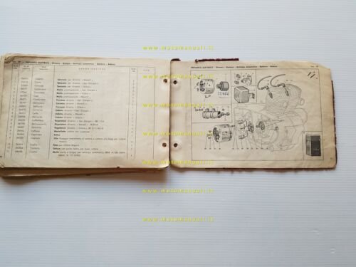 Gilera B 300 Polizia 1958 catalogo ricambi originale