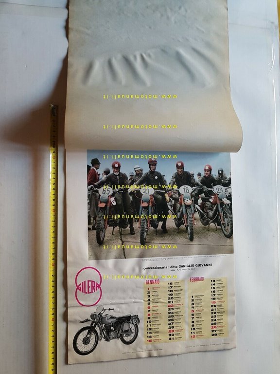 Gilera calendario 1961 per concessionari originale