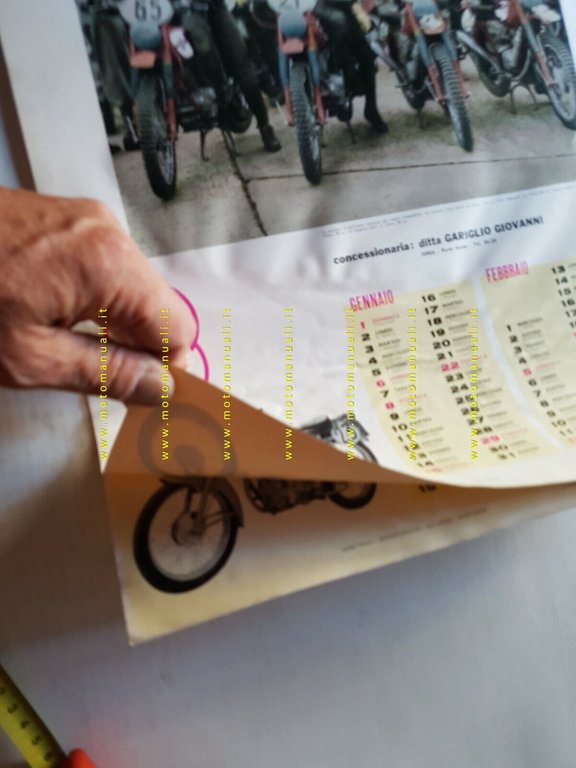 Gilera calendario 1961 per concessionari originale
