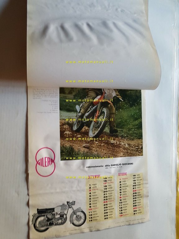 Gilera calendario 1961 per concessionari originale