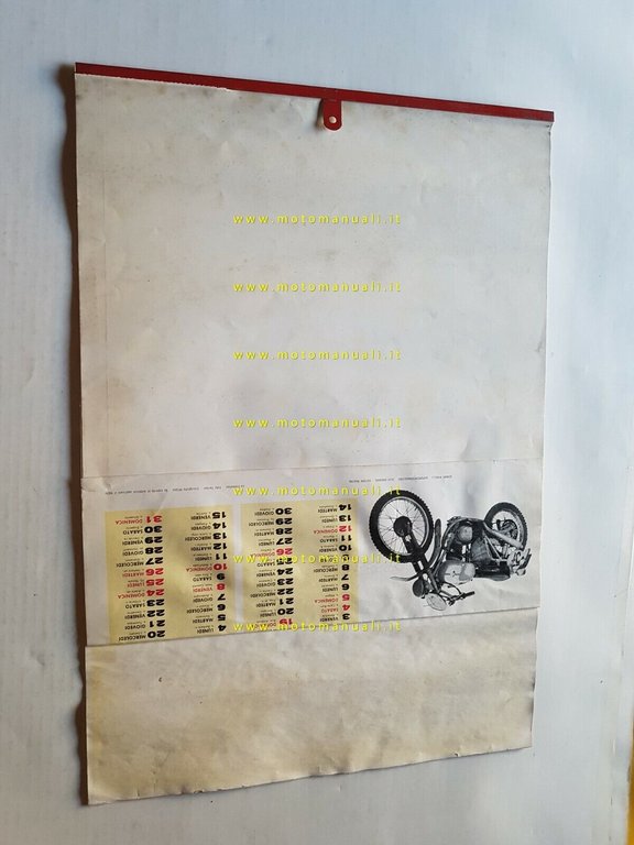Gilera calendario 1961 per concessionari originale