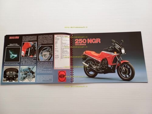 Gilera catalogo produzione 12 modelli 1986 depliant italiano originale