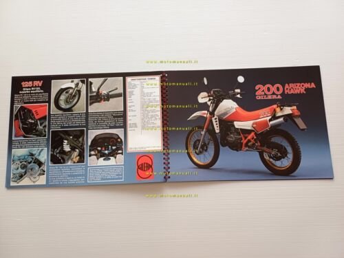 Gilera catalogo produzione 12 modelli 1986 depliant italiano originale