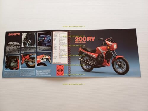 Gilera catalogo produzione 12 modelli 1986 depliant italiano originale