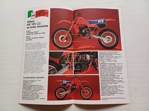 Gilera Cross HX 125 LC 1983 depliant italiano originale