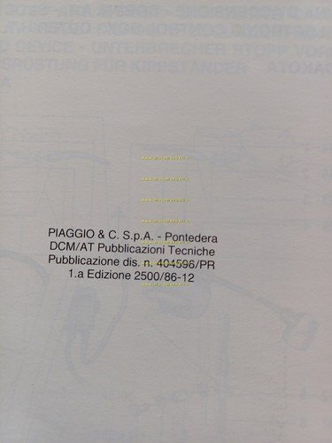 Gilera Dakota 350 1986 catalogo ricambi originale Spare Parts Catalogue