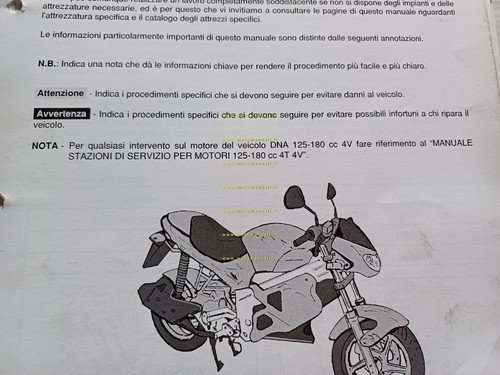 Gilera DNA 50 -125-180 Leader 2001 AGGIORNAMENTO manuale officina TELAIO