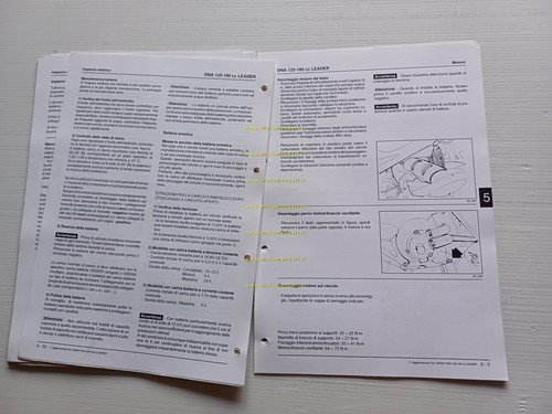 Gilera DNA 50 -125-180 Leader 2001 AGGIORNAMENTO manuale officina TELAIO