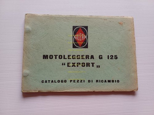 Gilera G 125 Export 1957 catalogo ricambi originale