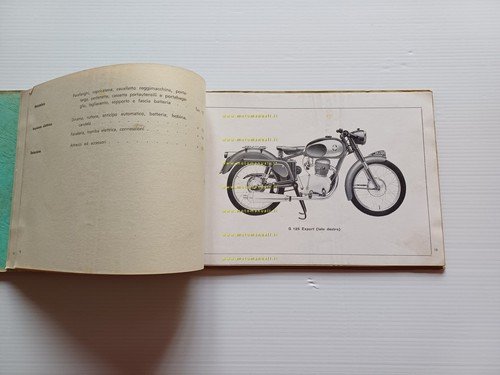 Gilera G 125 Export 1957 catalogo ricambi originale