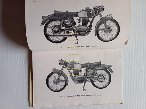 Gilera G 125 ROSSA SPORT 1958 manuale uso manutenzione originale