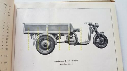 Gilera G 150 Motocarro 2a Serie 1955 CATALOGO RICAMBI originale …