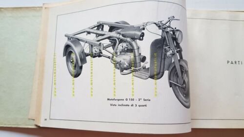 Gilera G 150 Motocarro 2a Serie 1955 CATALOGO RICAMBI originale …