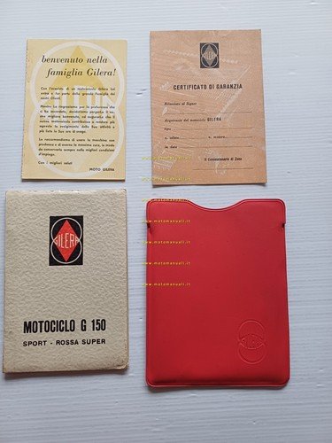 Gilera G 150 SPORT - ROSSA SUPER 1958 manuale uso …