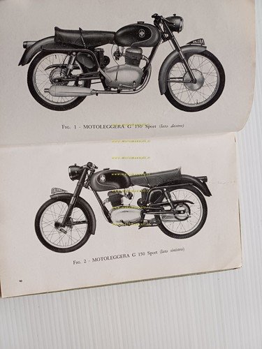 Gilera G 150 Sport -Super Sport -Turismo 1957 manuale uso …