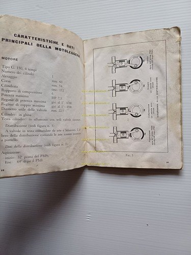 Gilera G 150 Sport 1951 manuale uso manutenzione libretto originale