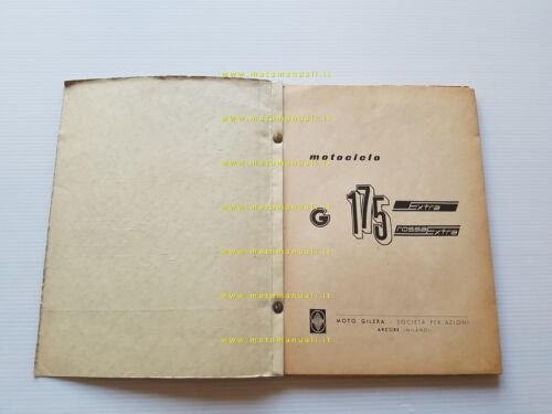 Gilera G 175 Extra - Rosso Extra 1958 catalogo ricambi …