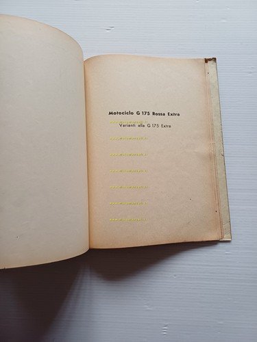 Gilera G 175 Extra - Rosso Extra 1958 catalogo ricambi …