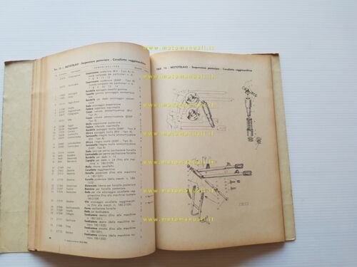 Gilera G 175 Extra - Rosso Extra 1958 catalogo ricambi …