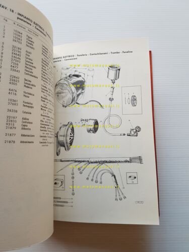 Gilera G 175 Extra 1957 catalogo ricambi originale