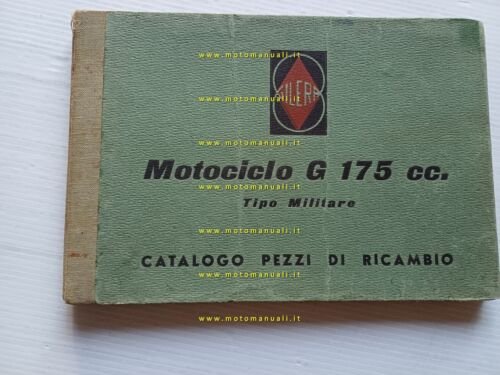 Gilera G 175 Militare 1958 catalogo ricambi originale