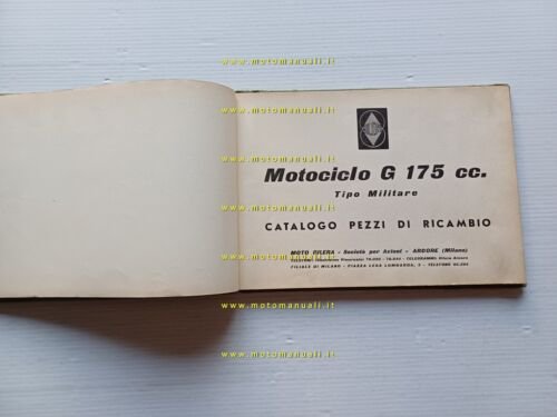 Gilera G 175 Militare 1958 catalogo ricambi originale