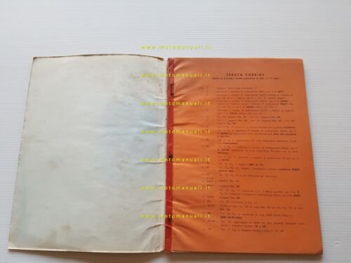 Gilera G 200 Motocarro 1a serie catalogo ricambi aggiornamento 1958 …