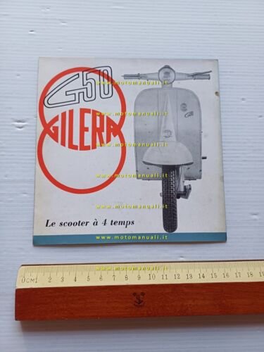 Gilera G 50 Scooter 1962 depliant originale epoca testo francese
