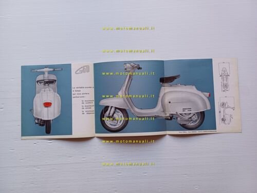 Gilera G 50 Scooter 1962 depliant originale epoca testo francese