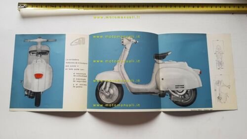 Gilera G 50 Scooter ciclomotore depliant originale SPAGNOLO epoca brochure