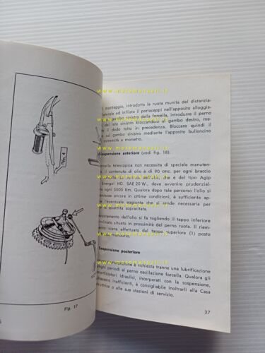 Gilera Giubileo 98 1960 manuale uso manutenzione libretto istruzioni originale