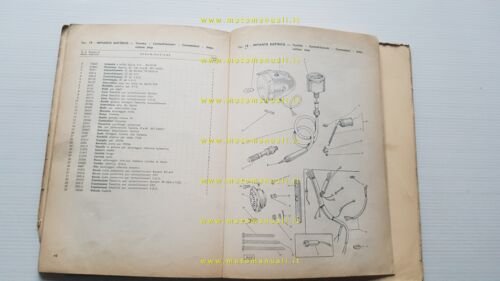 Gilera Giubileo 98 Extra-Normale-Monoposto 1963 catalogo ricambi originale