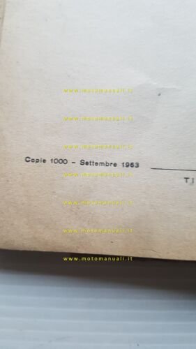 Gilera Giubileo 98 Extra-Normale-Monoposto 1963 catalogo ricambi originale