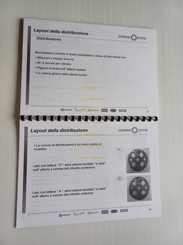 Gilera GP 800 Tabella dati - manutenzione Corso formazione manuale …