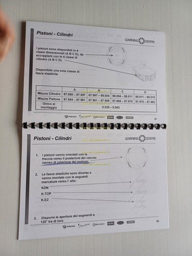 Gilera GP 800 Tabella dati - manutenzione Corso formazione manuale …