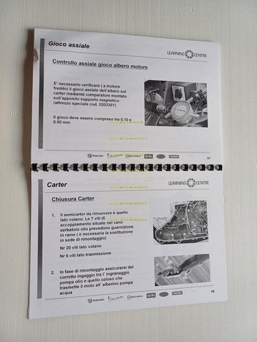 Gilera GP 800 Tabella dati - manutenzione Corso formazione manuale …